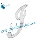 Ciondolo Lettera I Plexiglass Specchiato Argento