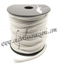 Tubolare in Ecopelle 4 mm Bianco