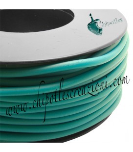 Cordoncino PVC Blue Zircon 4 mm Forato
