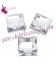 Cabochon Quadrato Strass 12x12 mm acrilico