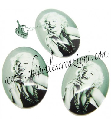 Cabochon Marilyn Monroe 25x18 mm Vetro