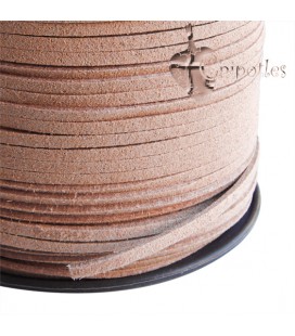 Cordoncino Simil Suede Alcantara 3x1,5 mm Carne