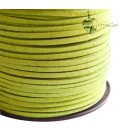 Cordoncino Simil Suede Alcantara 3x1,5 mm Verde Pistacchio