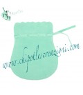 Sacchetto Anfora 92x77 mm Bifloccato Verde Menta