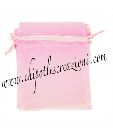 Sacchetto Organza 7x9 cm Rosa