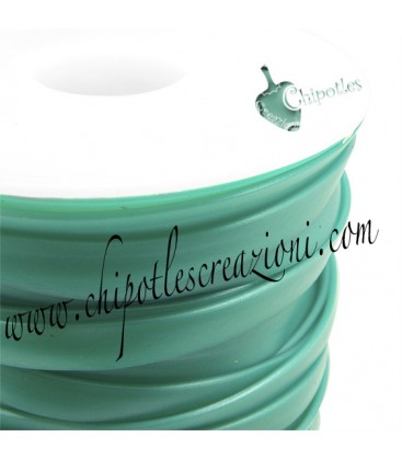 Fettuccia PVC 7 mm Verde Acqua Metallizzato