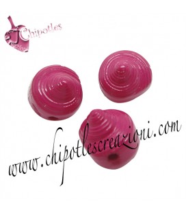 Perla Conchiglia 11x10x11 mm Fucsia Acrilico (10 pezzi)