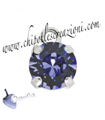 Ciondolo con Chaton Swarovski SS39 Tanzanite