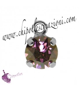 Ciondolo con Chaton Swarovski SS39 Crystal Lilac Shadow