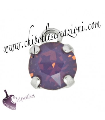 Ciondolo con Chaton Swarovski SS39 Cyclamen Opal