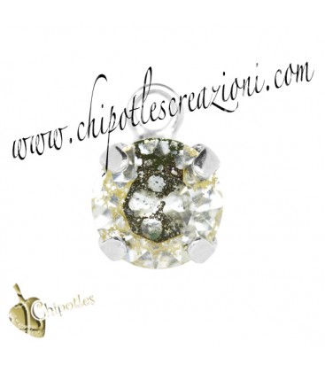 Ciondolo con Chaton Swarovski SS39 Crystal Gold Patina