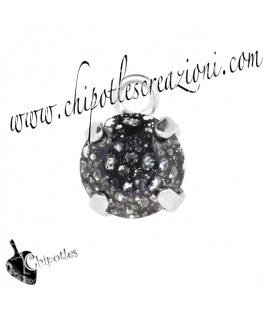 Ciondolo con Chaton Swarovski SS39 Crystal Black Patina