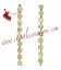 Catena Strass PP14 - 2 mm Crystal (20 cm) Oro