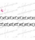 Catena Rollò 4 mm in Alluminio colore Argento