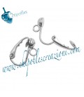 Clips con Mezza Sfera e anellino Ottone Vari Colori (1 Paio)
