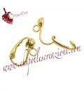 Clips con Mezza Sfera e anellino Ottone colore Oro