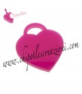 Ciondolo Cuore Senza Scritta 34x30 mm Plexiglass Fucsia