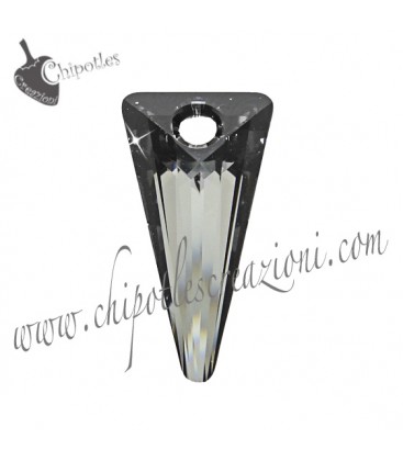 Ciondolo Spike Swarovski® 6480 18 mm Crystal Silver Night