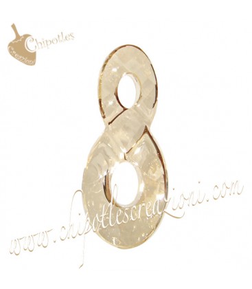 Ciondolo Infinito Infinity Swarovski® 6792 18 mm Crystal Golden Shadow
