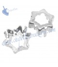 Castone con 6 Fori per Swarovski® Edelweiss 4753 14 mm Fondo Aperto colore Rodio