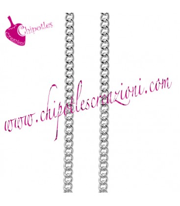 Catena Groumette 2,5x2 mm Saldata color Acciaio Ottone