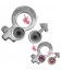 Chiusura per Cordoncino Piatto 10 mm con Castone per Chaton SS39 colore Argento Antico