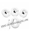 Maglia Ovale in Resina 20x14 mm colore Bianco