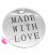 Ciondolo Medaglia "Made With Love" 30 mm Acciaio Inossidabile