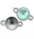 Connettore con Castone per Rivoli Swarovski 1122 12 mm colore Argento Antico