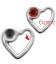 Ciondolo Cuore 26x28 mm con Castone per Chaton 1088 SS39 colore Argento Antico