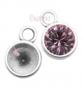 Ciondolo con Castone per Chaton Swarovski 1088 SS39 colore Argento Antico