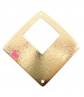 Ciondolo Rombo Forato Glitter 35 mm colore Oro Rosa