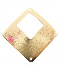 Ciondolo Rombo Forato Glitter 35 mm colore Oro Rosa