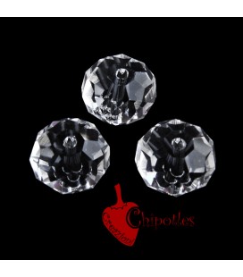 Perle Rondelle Mezzo Cristallo 12 mm Crystal