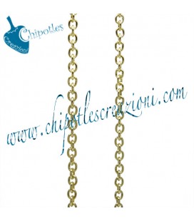 Catena Ovale 4x3,2 mm Alluminio colore Oro