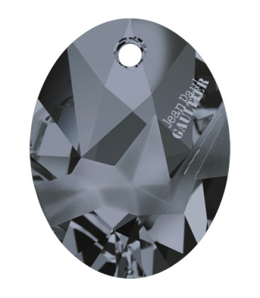 Ciondolo Kaputt Oval Swarovski® 6910 26 mm Crystal Silver Night