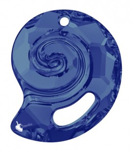 Ciondolo Sea Snail Swarovski® 6931 28 mm Crystal Bermuda Blue