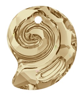 Ciondolo Sea Snail PF Swarovski® 6731 14 mm Crystal Golden Shadow