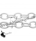 Catena Zigrinata Nido d'Ape 13x9 mm Alluminio Argento