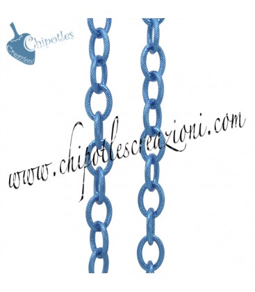 Catena Zigrinata Nido d'Ape 13x9 mm Alluminio Bluette