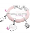 Kit Bracciale Rosa Glitter con Charms (Esempio Bijoux)