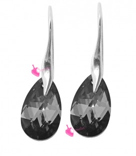 Orecchini Goccia Swarovski Crystal Silver Night (Esempio Bijoux)