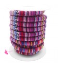 Cordoncino Tondo Etnico 6,5 mm Multicolor Rosa