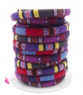Cordoncino Tondo Etnico 6,5 mm Multicolor Viola