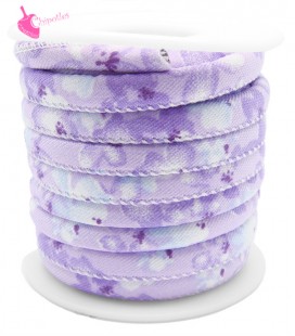 Cordoncino Tondo Fiori 6x4 mm Lilla (1 metro)