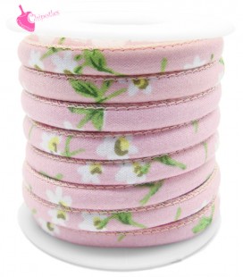 Cordoncino Tondo Margherite 6x4 mm Rosa (1 metro)