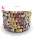 Cordoncino Piatto Etnico 5 mm Multicolor Vari Colori (1 metro)