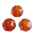 Perle Rondelle Mezzo Cristallo 10 mm Arancione Acceso