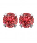 Base Orecchini a Perno con Swarovski SS39 Padparadscha Senza Anello