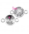 Connettore con Castone 10 mm per Chaton Swarovski SS459 Argento 925